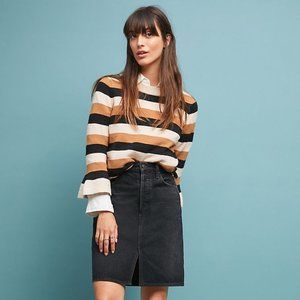 ANTHROPOLOGIE- STRIPED PULLOVER SIZE XS